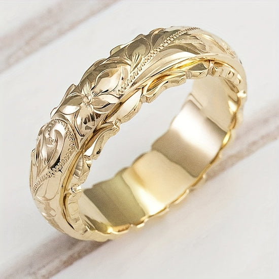 New Engraved Fashion Rings Fashionable New Engraved Rings Rose Rings Womens Rings Wide Face Rings